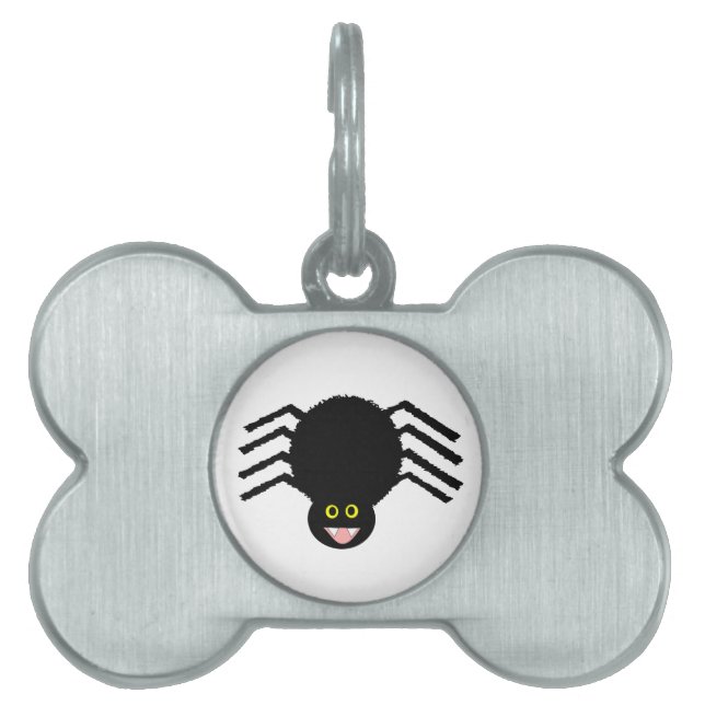 Black Spider Pet Tag (Front)