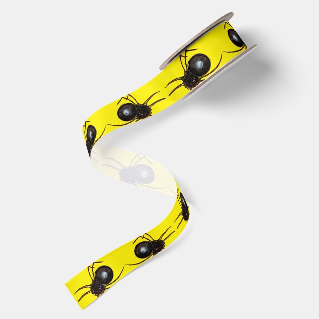 Black Spider Satin Ribbon (Front+Back)