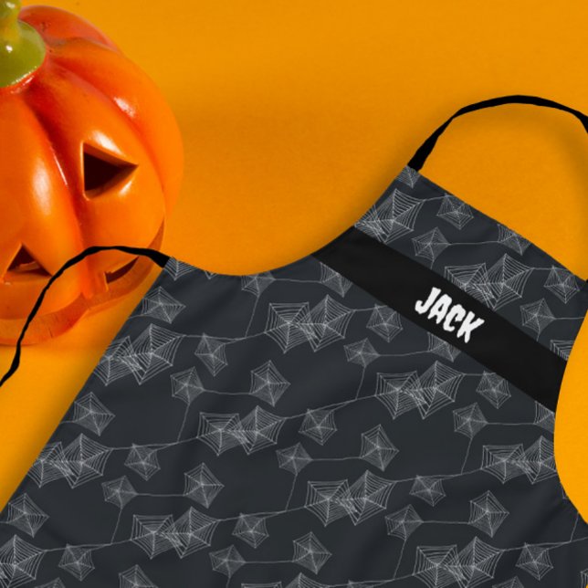 Black spider web, customisable Halloween Apron (Black spider web, customisable Halloween Apron
)
