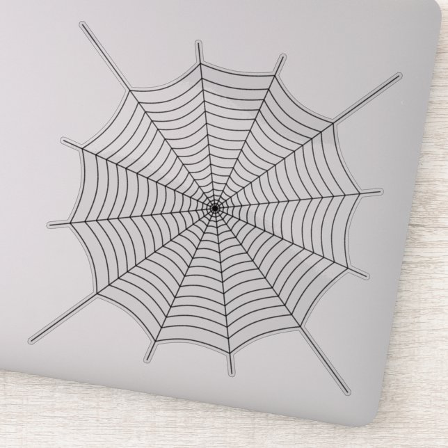 Black spider web Halloween Sticker (Detail)