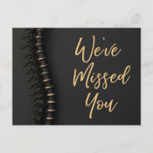 Black Spine We've Missed You Chiropractic Recall 