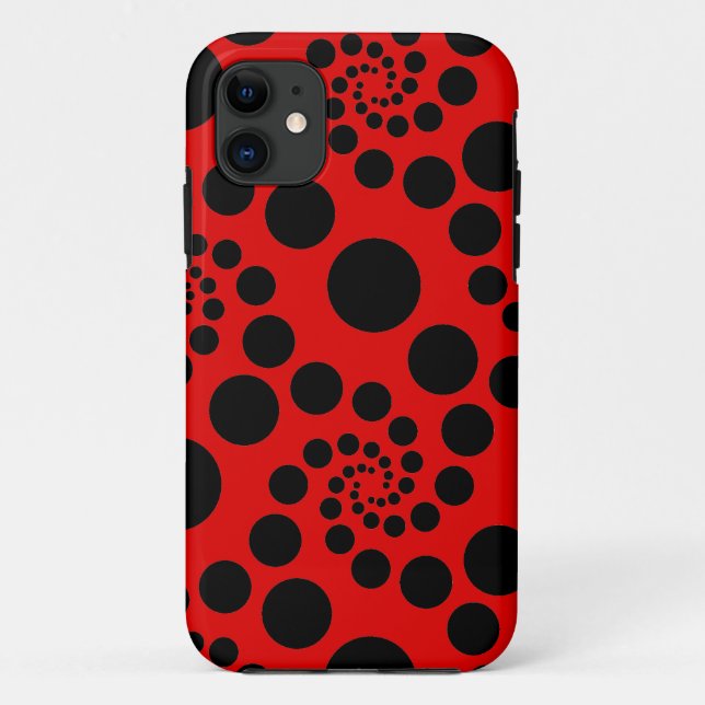 Black Spiral Dots - Personalize Your Own Case-Mate iPhone Case (Back)