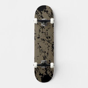 Black Splash and Drip Skateboard