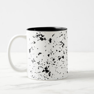 Black Splatter Art  Two-Tone Coffee Mug
