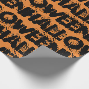 Black splatter Halloween distressed Wrapping Paper