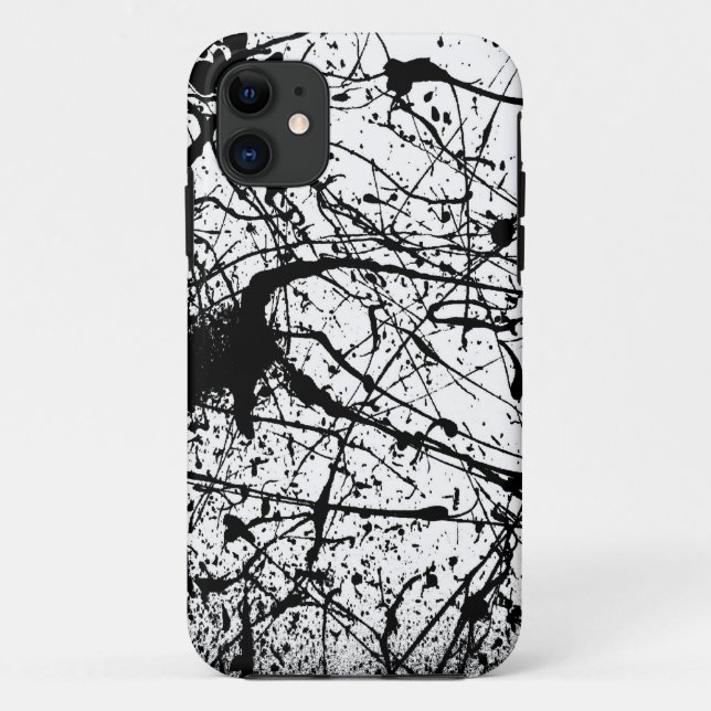 Black Splatter iPhone 5 Barely There Case (Back)
