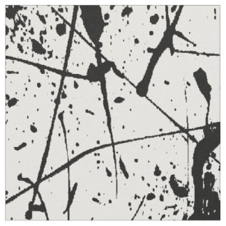 Black Splatter on White Fabric