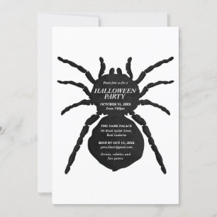 Black Spooky Spider Kid's Halloween Invitation