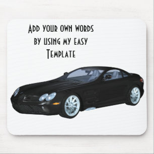 Black Sport Car Mouse Pad