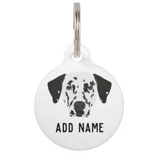 Black Spotted Dalmatian Dog Pet Tag
