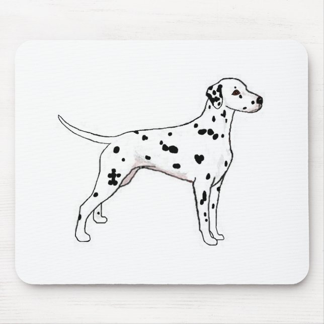 Black-Spotted Dalmatian Mouse Pad (Front)