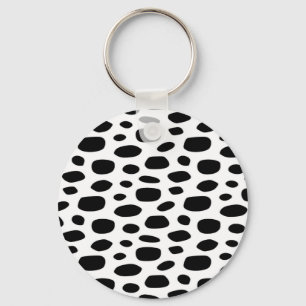 Black spotty background keychain