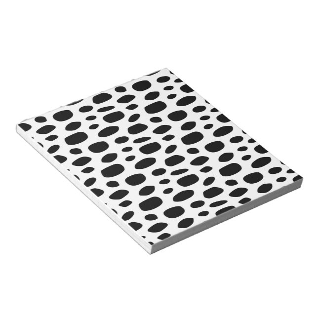 Black spotty background notepad (Angled)