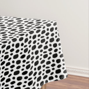 Black spotty background tablecloth