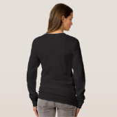 Black Spring Personalized Name Custom Women Girly  Embroidered Long Sleeve T-Shirt (Back Full)