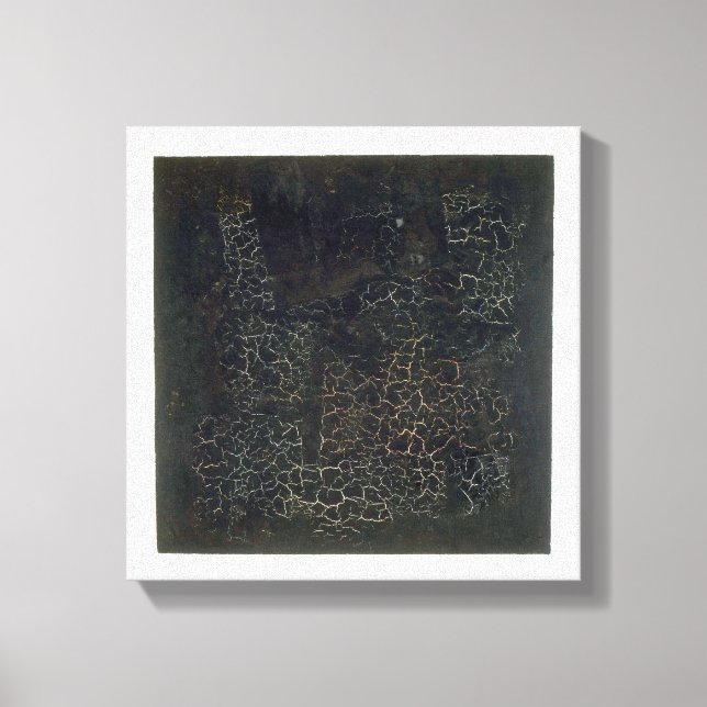 Black Square Canvas Print (Front)