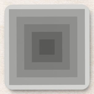 Black Square Geometric Coaster