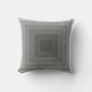 Black Square Geometric Throw Pillow