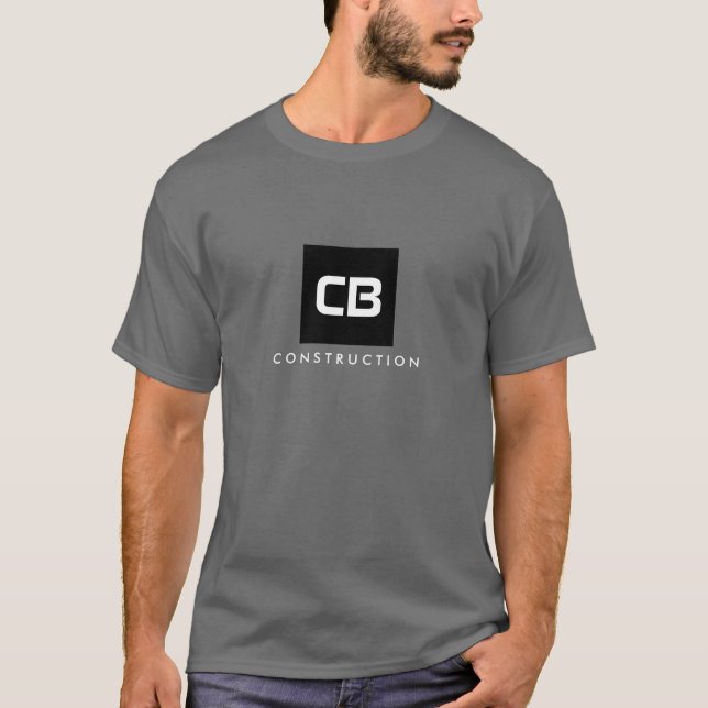 Black Square Monogram Construction, Electrical T-Shirt (Front)