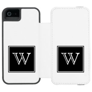 Black Square Monogram Incipio Watson™ iPhone 5 Wallet Case