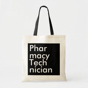 Black Square Pharmacy Technician Tote Bag