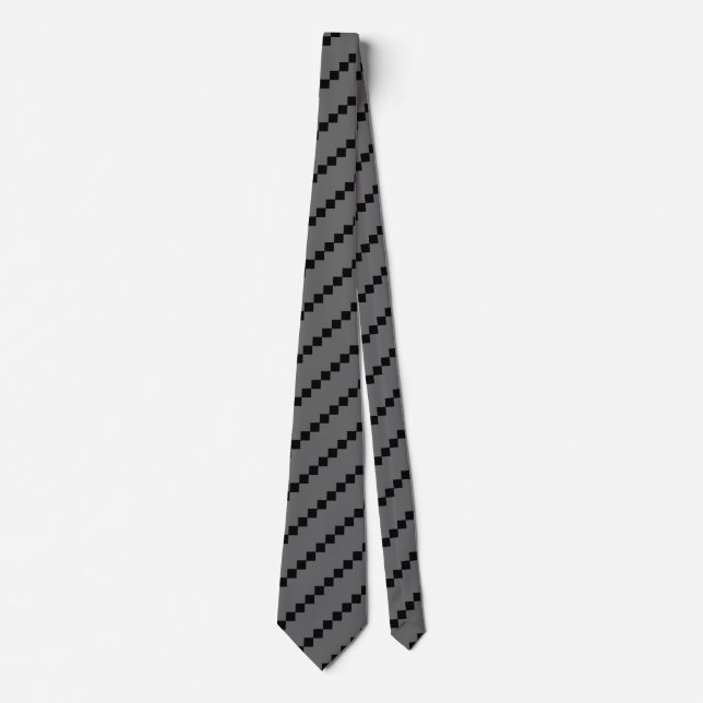 Black Square stripe Tie (Front)