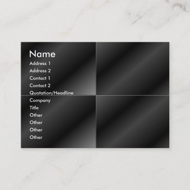Black Square Tiles Profile Card (Front)