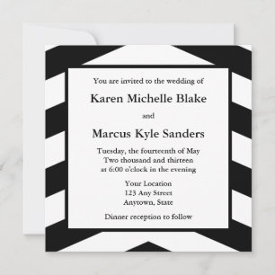 Black Square Wedding Invitations or Announcements