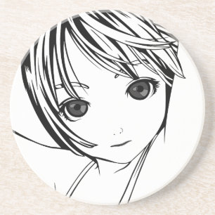 Black Square, Young Anime Girl Coaster