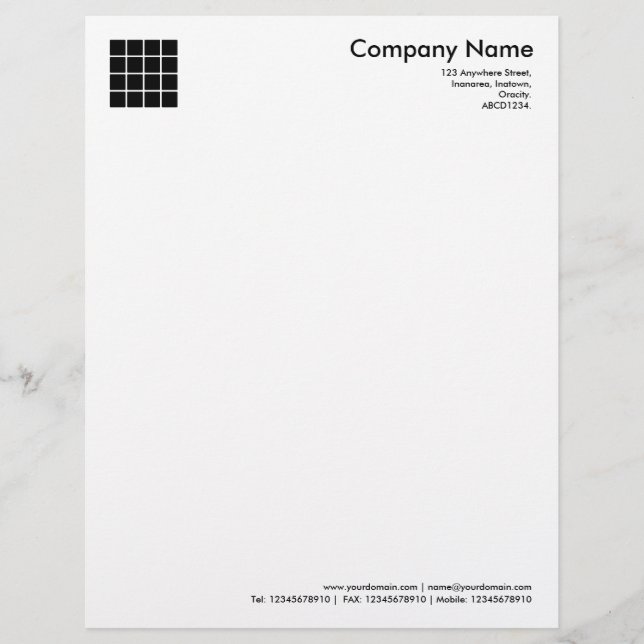 Black Squares Letterhead (Front)