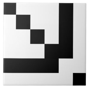 Black Squares on White Tile