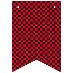 Black Squares Red Ladybug Colours Beetle Bunting Flags