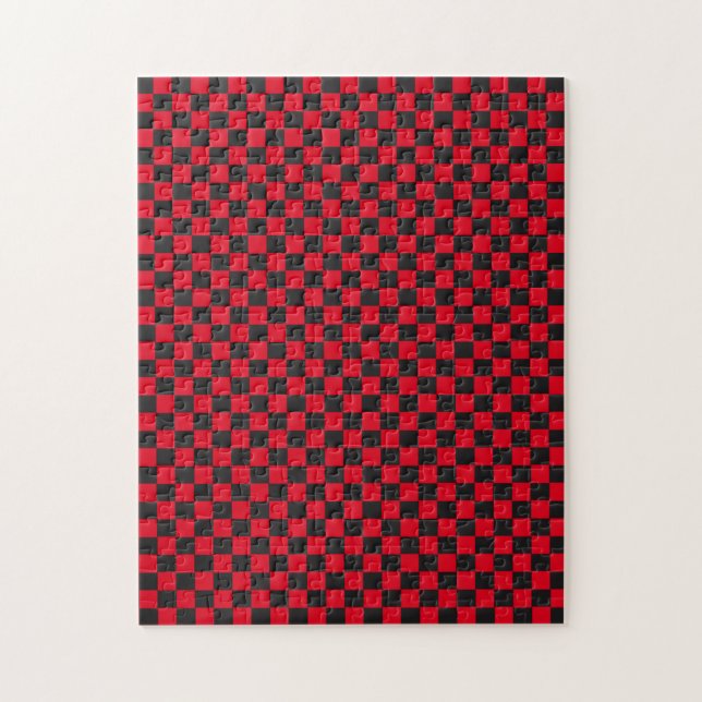 Black Squares Red Ladybug Colours Beetle Jigsaw Puzzle (Vertical)