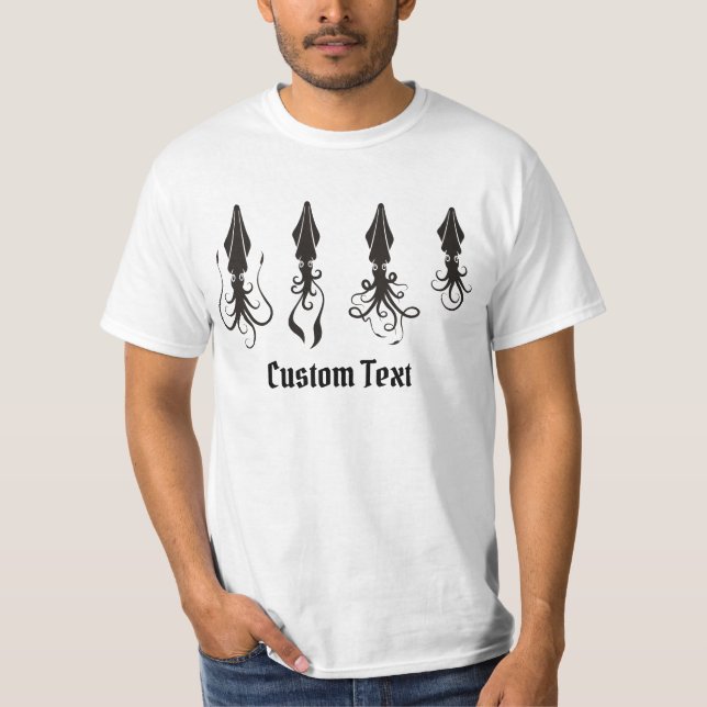 Black Squid Icons T-Shirt (Front)