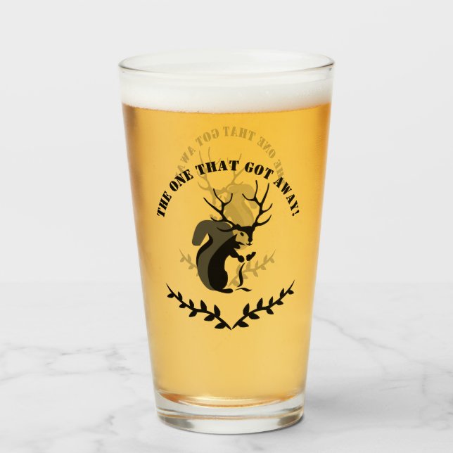 Black Squirrel With Ten Point Antler Glass (Front Filled)