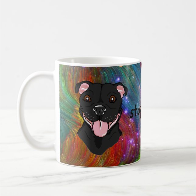 Black staffy mug (Left)