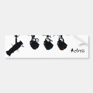 Black Stage Light Silhouettes Digital Camera Bumper Sticker