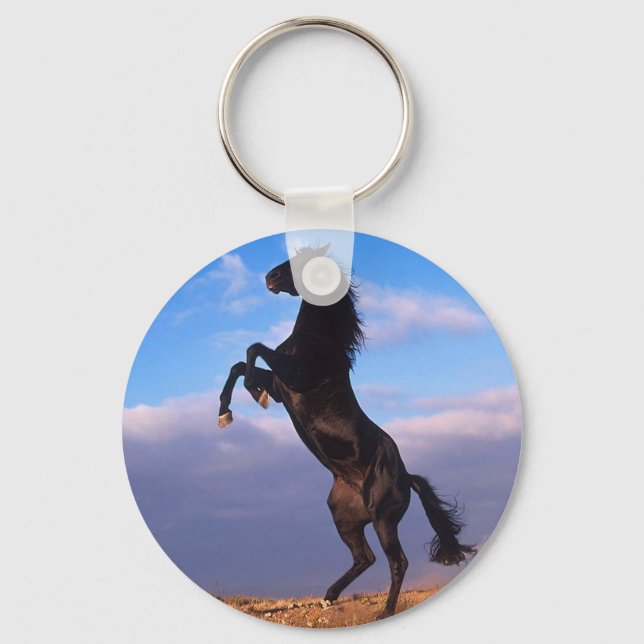Black Stallion Keychain (Front)