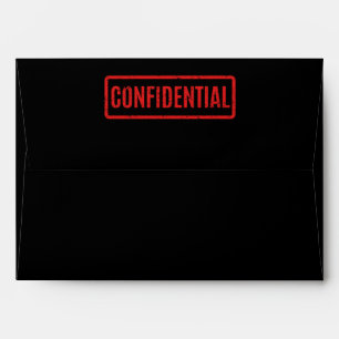 Black Stamped Confidential Envelope