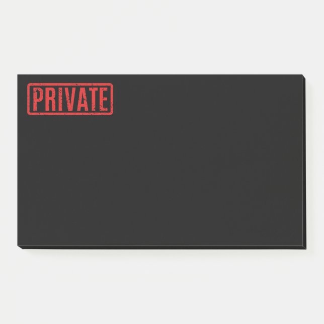 Black Stamped Private Notes (Front)