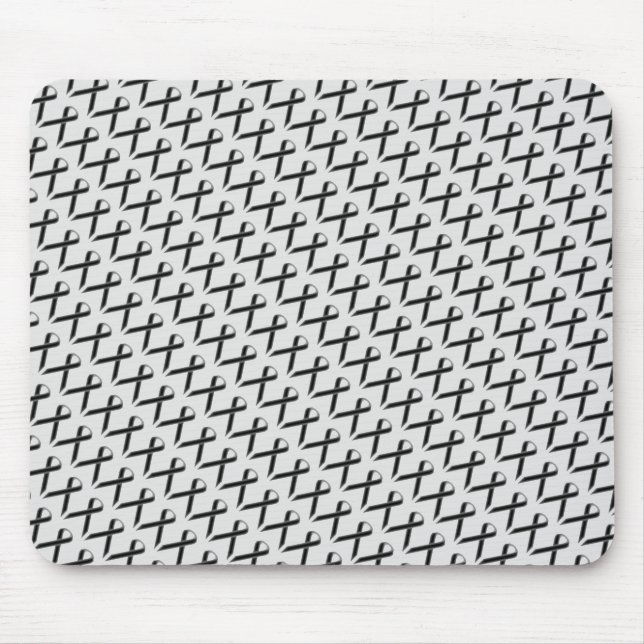 Black Standard Ribbon by Kenneth Yoncich Mouse Pad (Front)
