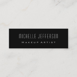 Black Standard Slim Size Trendy Mini Business Card
