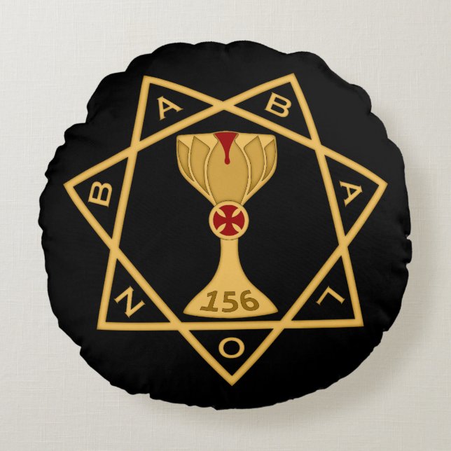 Black Star of Babalon Gold Logo Pillow (Front)