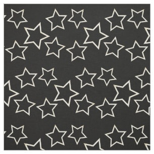 Black Star Pattern Fabric