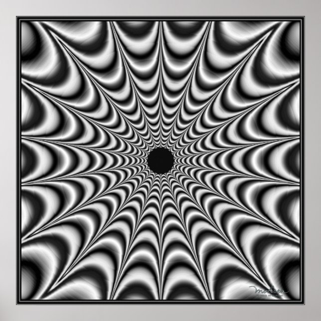 Black Star Radiating Energy Poster (Front)