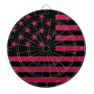 Black Star-Spangled Banner America Flag Dartboard
