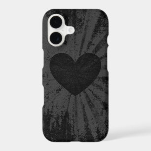 Black starburst valentine heart