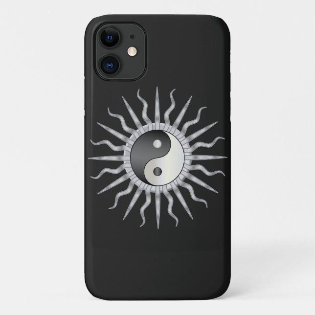 Black Starburst Yin Yang Case-Mate iPhone Case (Back)