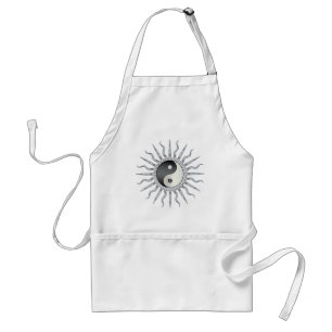 Black Starburst Yin Yang Standard Apron