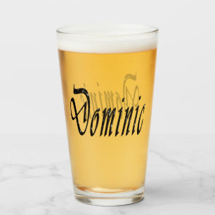 Black Starry Dominic Name, Glass
